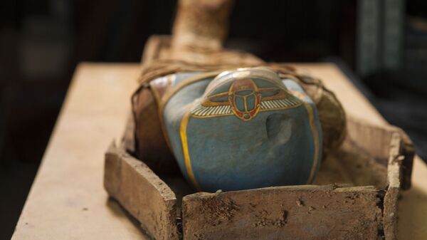 Các nhà khảo cổ  từ Trung tâm Nghiên cứu Ai Cập (Viện Hàn lâm Khoa học LB Nga) và đồng nghiệp địa phương ở Ai Cập đã tìm thấy trong hầm tu viện Deir el-Bana ở phía tây-nam thủ đô Cairo một chiếc quan tài với xác ướp cổ đại.  - Sputnik Việt Nam
