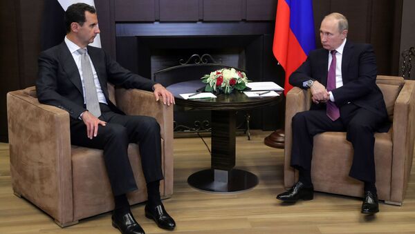 Ngày 20/11, Tổng thống Liên bang Nga Vladimir Putin đã hội đàm với Tổng thống Syria Bashar Assad, đang ở thăm và làm việc tại Nga - Sputnik Việt Nam
