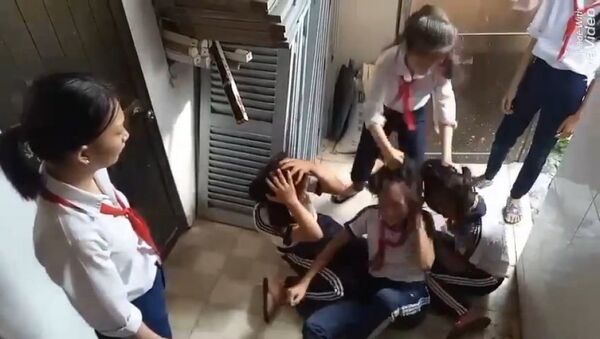 nữ sinh lớp 9 đánh nữ sinh lớp 7 trong nhà vệ sinh - Sputnik Việt Nam