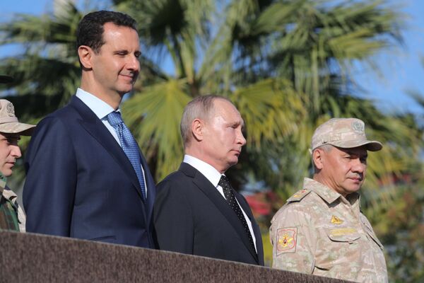 Tổng thống Syria Bashar Assad với Tổng thống Nga Vladimir Putin Tổng thống Syria Bashar Assad với Tổng thống Nga Vladimir Putin - Sputnik Việt Nam