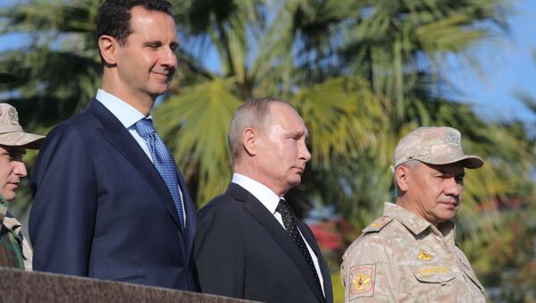 Tổng thống Syria Bashar Assad với Tổng thống Nga Vladimir Putin - Sputnik Việt Nam