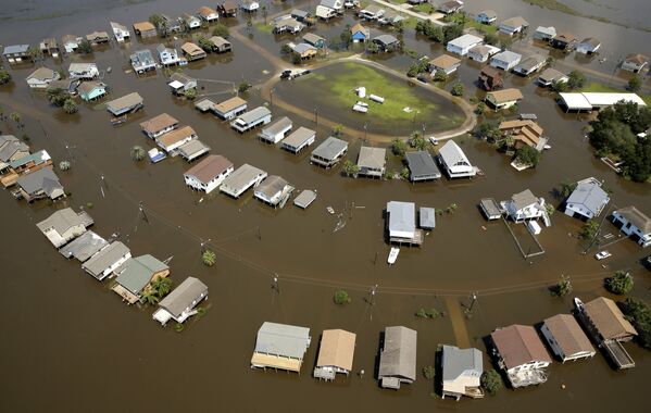 Tháng Chín. Mỹ. Lũ lụt là hậu quả của cơn bão Harvey ở Texas. - Sputnik Việt Nam