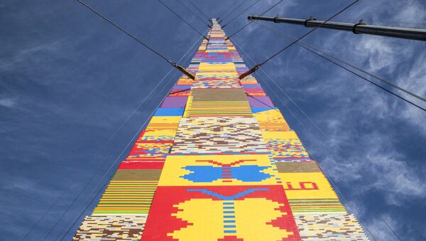 Самая высокая в мире башня из конструктора Lego, построенная в Тель-Авиве, Израиль - Sputnik Việt Nam