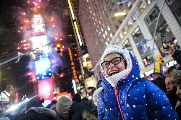 Pháo hoa chào mừng năm mới ở New York, Hoa Kỳ - Sputnik Việt Nam