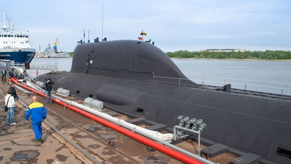 Tàu ngầm hạt nhân  đa năng đầu tiên “Severodvinsk” của đề án 885 “Yasen” ở Severodvinsk - Sputnik Việt Nam