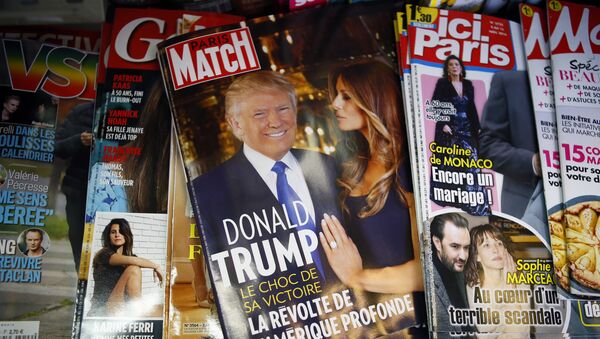 French newspapers with photos of U.S. President-elect Donald Trump are displayed on a newsstand, in Paris, France, Thursday, Nov. 10, 2016 - Sputnik Việt Nam