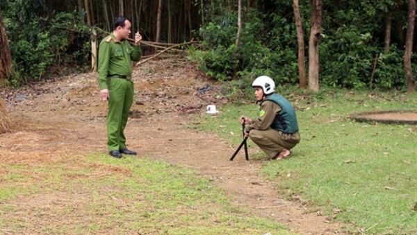 Công an huyện Phú Ninh bảo vệ hiện trường vụ án - Sputnik Việt Nam
