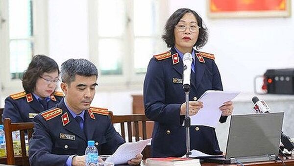 Đại diện Viện Kiểm sát tại phiên tòa. - Sputnik Việt Nam