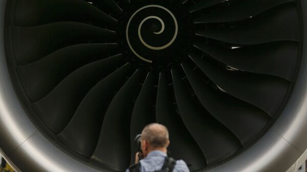 Động cơ dành cho Airbus A350-1000 do Rolls-Royce sản xuất tại Triển lãm Hàng không Singapore - Sputnik Việt Nam
