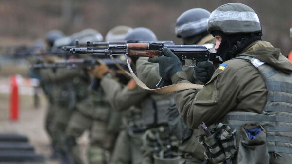 Huấn luyện bộ binh của Vệ binh Quốc gia Ukraina theo phương pháp NATO - Sputnik Việt Nam