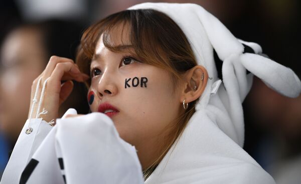 Người hâm mộ Hàn Quốc tại Thế vận hội mùa đông XXIII ở Pyeongchang - Sputnik Việt Nam