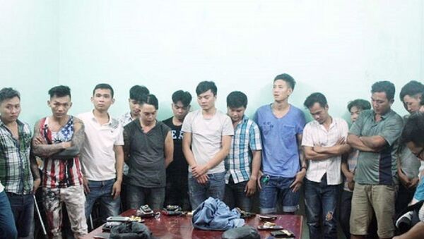 Các đối tượng tham gia vụ ẩu đả đêm 30 Tết bị bắt giữ. - Sputnik Việt Nam