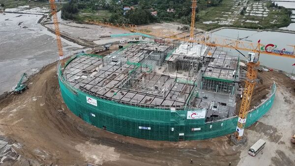 Hình ảnh thi công thực tế đến cuối tháng 1 của Nhà máy sản xuất xe máy điện & ô tô của VINFAST. Hình ảnh thi công thực tế đến cuối tháng 1 của Nhà máy sản xuất xe máy điện & ô tô của VINFAST. - Sputnik Việt Nam