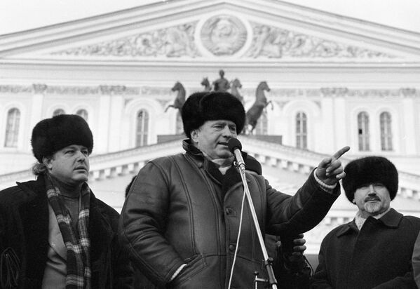 Ông Vladimir Zhirinovsky phát biểu tại cuộc mít-tinh trước bầu cử. Ảnh lưu trữ - Sputnik Việt Nam