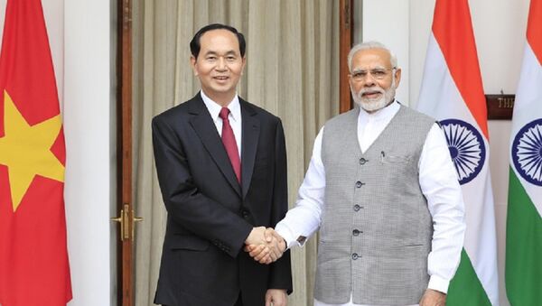 Ngày 3-3, tại thủ đô New Dehli, Chủ tịch nước Trần Đại Quang đã hội đàm với Thủ tướng Cộng hoà Ấn Độ Narendra Modi - Sputnik Việt Nam