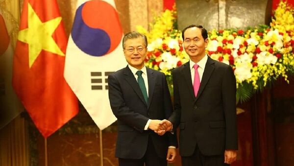 Chủ tịch Nước Trần Đại Quang tiếp Tổng thống Hàn Quốc Moon Jae-in - Sputnik Việt Nam