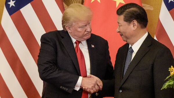 Chủ tịch Trung Quốc Tập Cận Bình với Tổng thống Mỹ Donald Trump - Sputnik Việt Nam