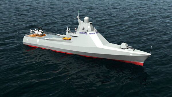 Mô hình tàu hộ vệ tên lửa tàng hình dự án 22160 - Sputnik Việt Nam