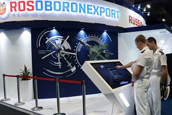 Gian hàng của Rosoboronexport tại triển lãm DSA-2018. - Sputnik Việt Nam