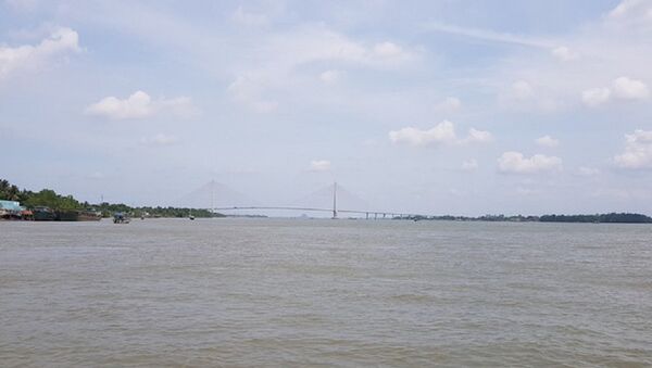 Đoạn sông Hậu, theo lộ trình của đò ngang từ Cần Thơ qua Vĩnh Long - Sputnik Việt Nam