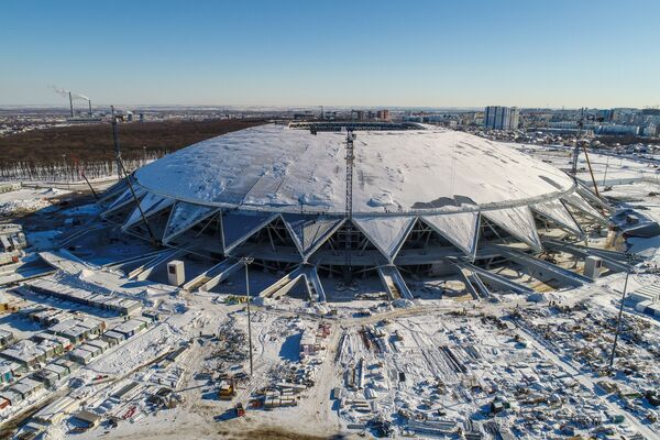 Sân vận động Samara Arena ở Samara, nơi sẽ tổ chức các trận đấu của World Cup 2018 - Sputnik Việt Nam