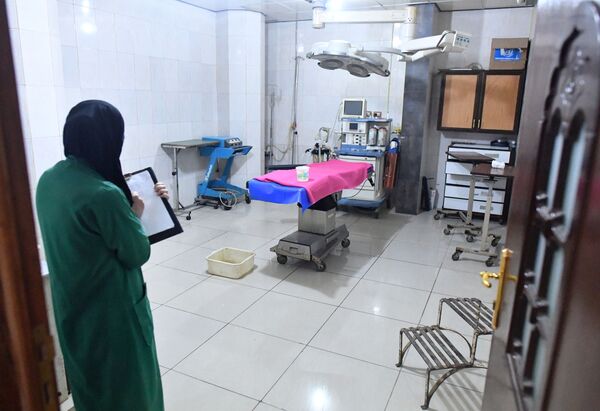 Phòng mổ trong bệnh viện ngầm thành phố Douma ở ngoại ô Damascus - Sputnik Việt Nam