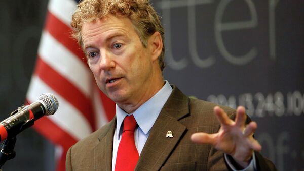 In this March 20, 2015, file photo, Sen., Rand Paul, R-Ky. speaks in Manchester, N.H. - Sputnik Việt Nam