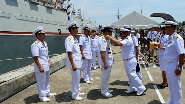 Bộ Tư lệnh Vùng 2 Hải quân Thái Lan đón đoàn công tác Hải quân Việt Nam sang thăm Hải quân Thái Lan - Sputnik Việt Nam
