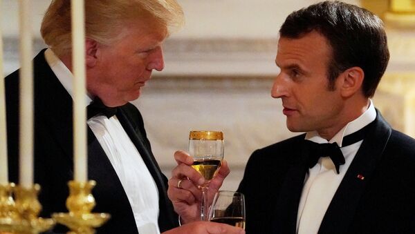 Ông Trump lần đầu tiên mở dạ tiệc nhân chuyến thăm của Tổng thống Pháp Macron - Sputnik Việt Nam