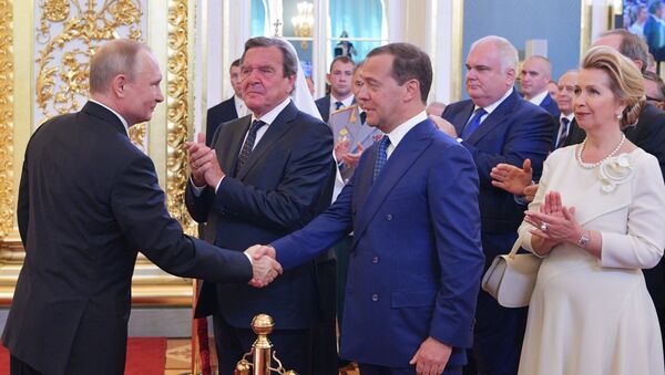 Dmitry Medvedev vào ngày lễ nhậm chức của Tổng thống Putin - Sputnik Việt Nam