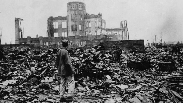 Cảnh hoang tàn sau trận ném bom ở Hirosima - Sputnik Việt Nam