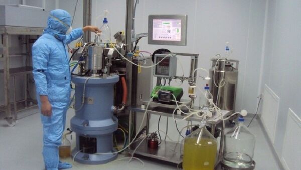 Hệ thống thiết bị tinh chế vaccine cúm tại IVAC. Ảnh do Viện IVAC cung cấp. - Sputnik Việt Nam