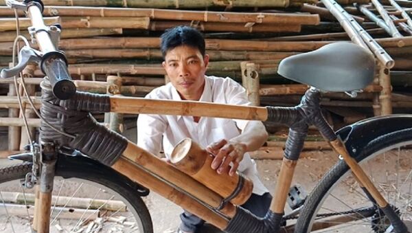 Anh Cảnh và chiếc xe đạp tre của mình - Sputnik Việt Nam