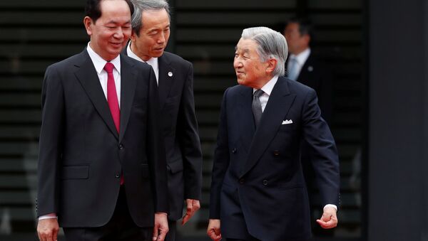 Chủ tịch nước Trần Đại Quang cùng Nhật hoàng Akihito - Sputnik Việt Nam
