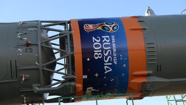Tên lửa Soyuz với linh vật World Cup 2018 đã ở trên bệ phóng - Sputnik Việt Nam