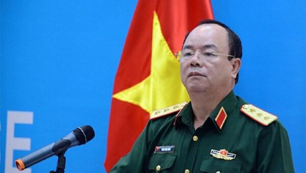 Thượng tướng Phạm Ngọc Minh phát biểu tại lễ khai mạc. - Sputnik Việt Nam