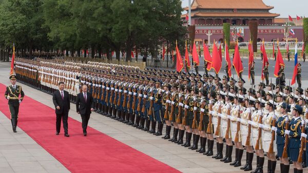 Tổng thống Nga Vladimir Putin đã đến thủ đô Bắc Kinh của Trung Quốc trong chuyến thăm chính thức - Sputnik Việt Nam
