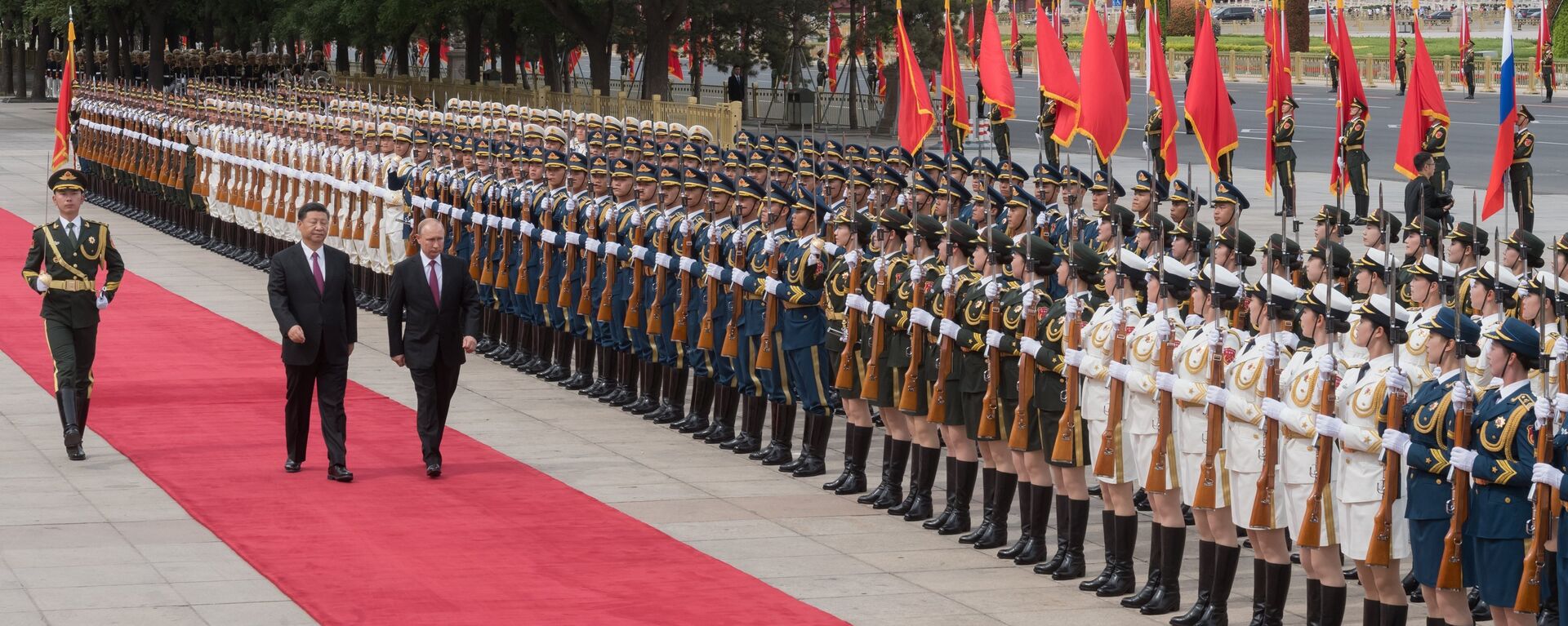 Tổng thống Nga Vladimir Putin đã đến thủ đô Bắc Kinh của Trung Quốc trong chuyến thăm chính thức - Sputnik Việt Nam, 1920, 25.11.2021