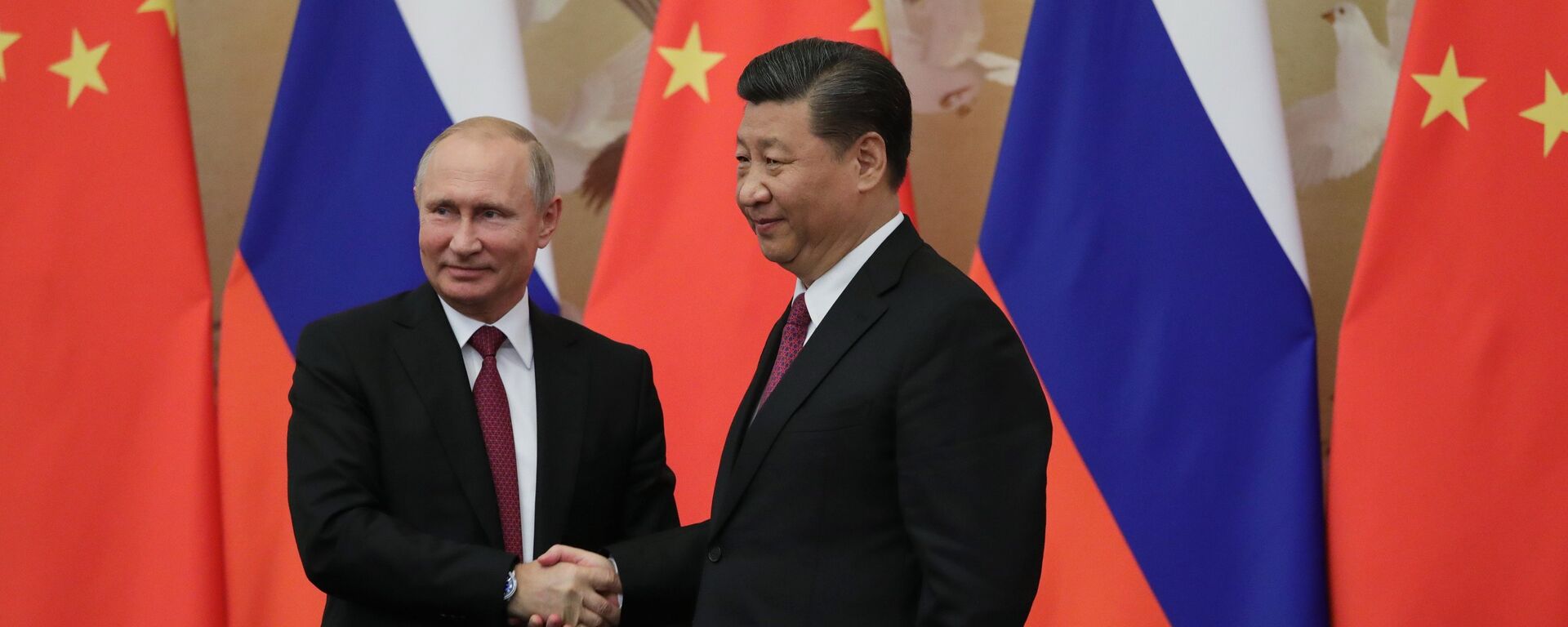 Tổng thống Nga Vladimir Putin và Chủ tịch Trung quốc Tập Cận Bình - Sputnik Việt Nam, 1920, 13.12.2021