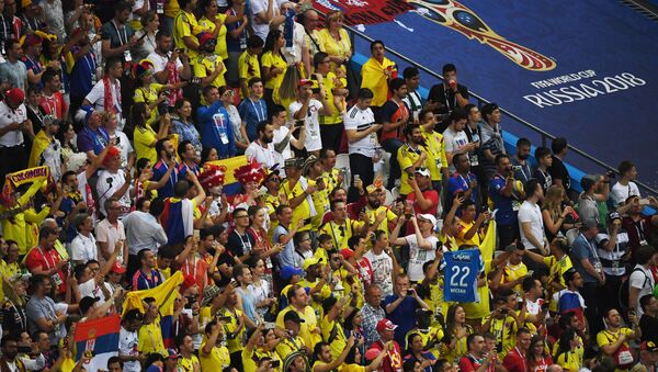 Fan bóng đá trước trận đấu World Cup giữa Ba Lan và Colombia - Sputnik Việt Nam
