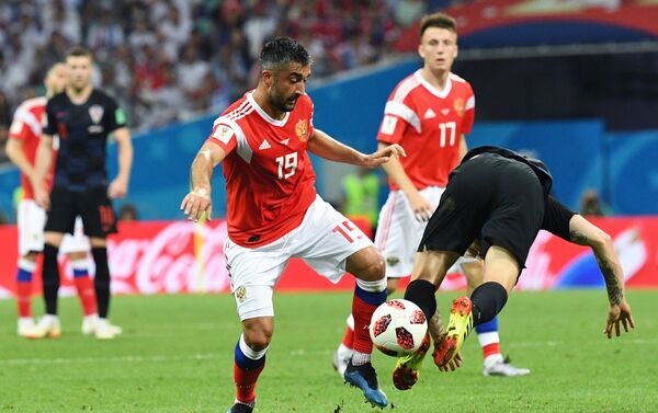 Trận đấu vòng tứ kết World Cup giữa đội tuyển Nga và Croatia - Sputnik Việt Nam