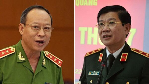 Thượng tướng Lê Quý Vương (bên trái) và Trung tướng Nguyễn Văn Sơn (bên phải). - Sputnik Việt Nam