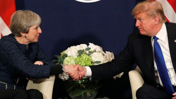 Tổng thống Hoa Kỳ Donald Trump và Thủ tướng Anh Theresa May - Sputnik Việt Nam