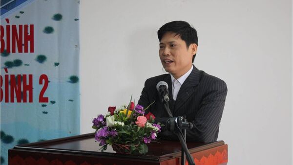 Trưởng Ban QLDA Nguyễn Thành Hưởng báo cáo tóm lược tiến độ thực hiện Dự án NMNĐ Thái Bình 2 - Sputnik Việt Nam