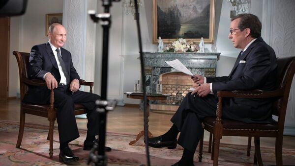 Cuộc phỏng vấn Tổng thống Nga Vladimir Putin cho nhà báo của kênh truyền hình Mỹ Fox News, ông Chris Wallace - Sputnik Việt Nam