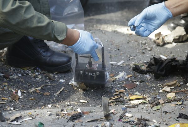Cảnh sát làm việc tại hiện trường vụ nổ ở trung tâm Bangkok - Sputnik Việt Nam