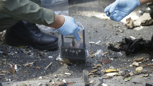 Cảnh sát làm việc tại hiện trường vụ nổ ở trung tâm Bangkok - Sputnik Việt Nam