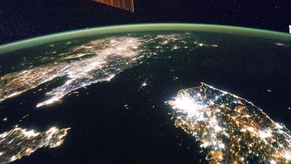 Bán đảo Triều Tiên chụp từ ISS - Sputnik Việt Nam