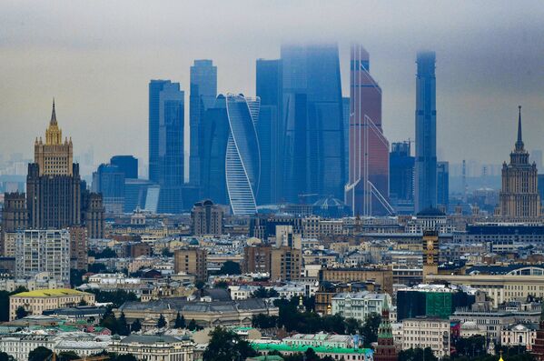 Tòa nhà chọc trời của trung tâm thương mại  Moscow-city. - Sputnik Việt Nam