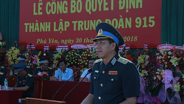 Thiếu tướng Lâm Quang Đại phát biểu tại buổi lễ. - Sputnik Việt Nam